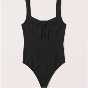 Abercrombie Black Sleeveless Bodysuit Small